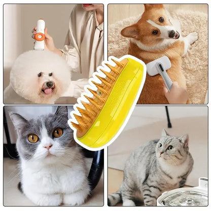 Cat Steam Brush Steamy Dog Brush 3 in 1 Electric Spray - FREE SHIPPING