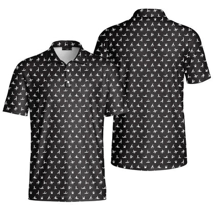 Stick Figure Polo Shirt For Men