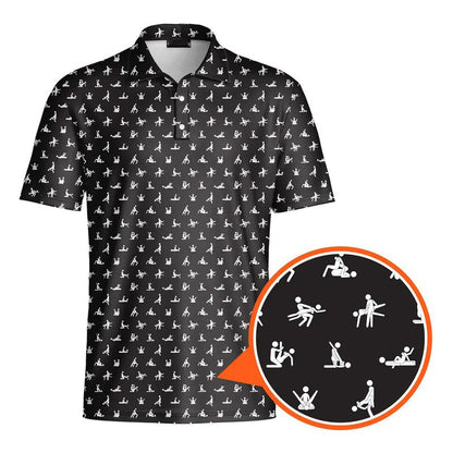 Stick Figure Polo Shirt For Men