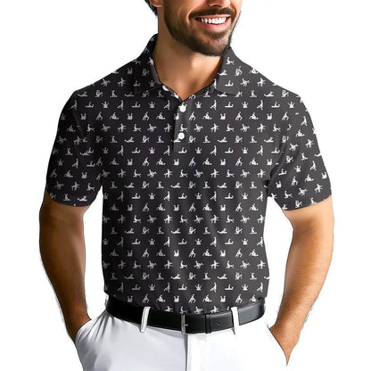 Stick Figure Polo Shirt For Men
