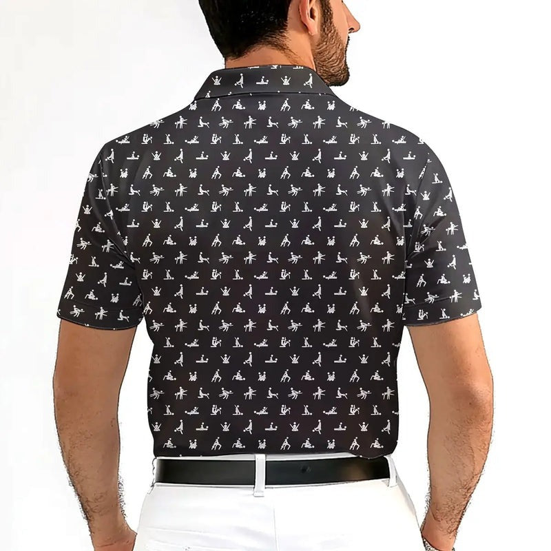 Stick Figure Polo Shirt For Men