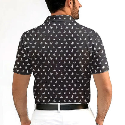 Stick Figure Polo Shirt For Men