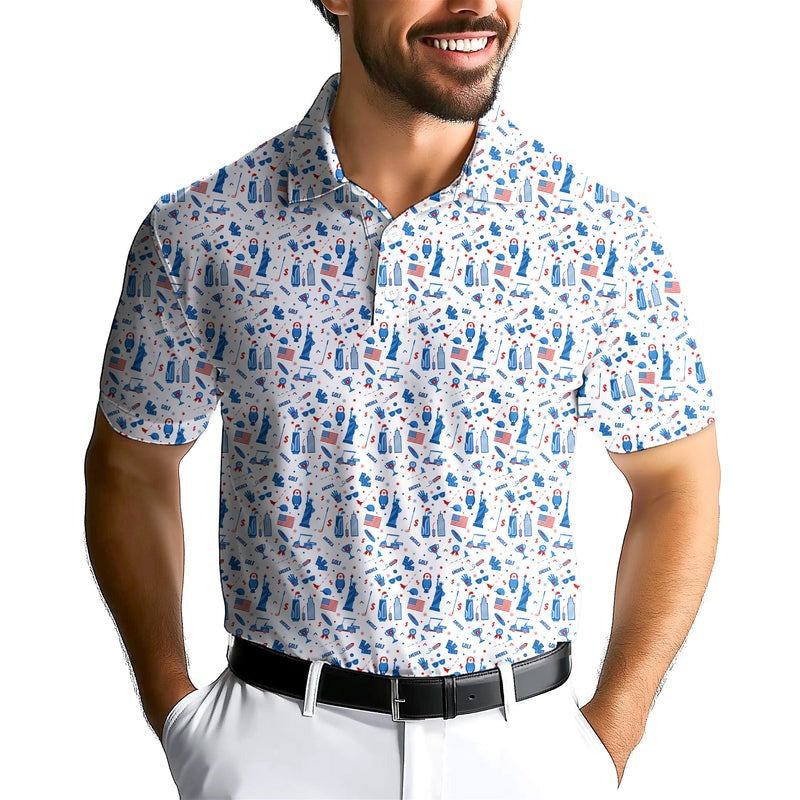 America Golf - Funny Golf Polo Shirt