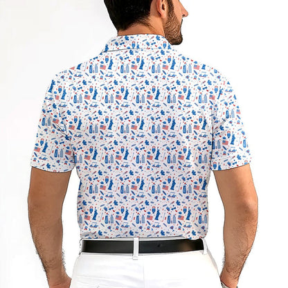 America Golf - Funny Golf Polo Shirt