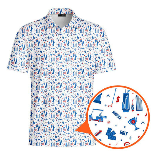 America Golf - Funny Golf Polo Shirt