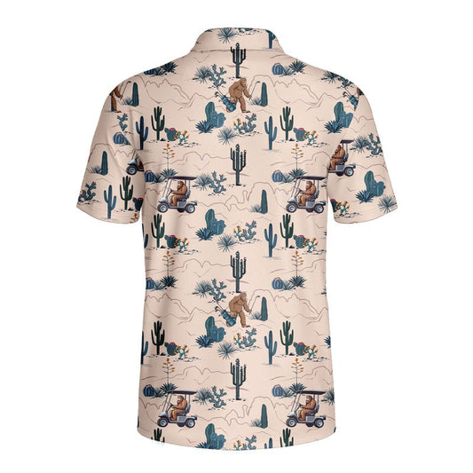 Bigfoot On The Green- Funny Golf Polo Shirt