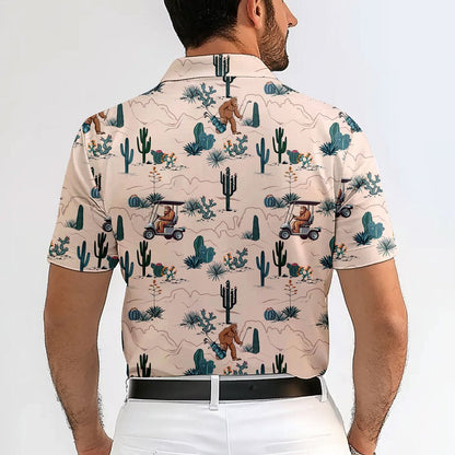 Bigfoot On The Green- Funny Golf Polo Shirt