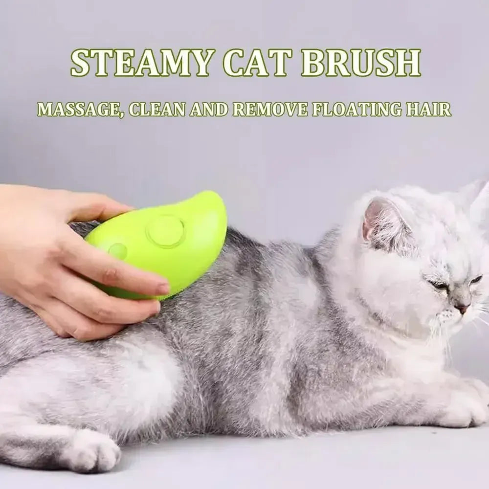 Cat Steam Brush Steamy Dog Brush 3 in 1 Electric Spray - FREE SHIPPING